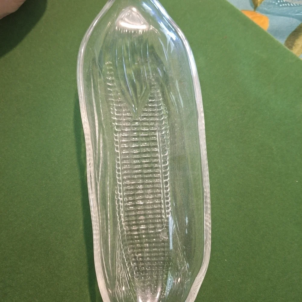 Vintage Clear Set 4 Corn on Cob